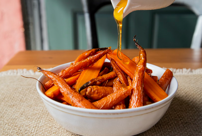 Flavorful Delight: Roasted Carrots with Meyer Lemon Infused Olive Oil