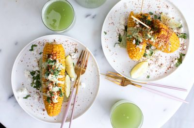 A Twist on Tradition: Cilantro Infused Olive Oil Mexican Street Corn