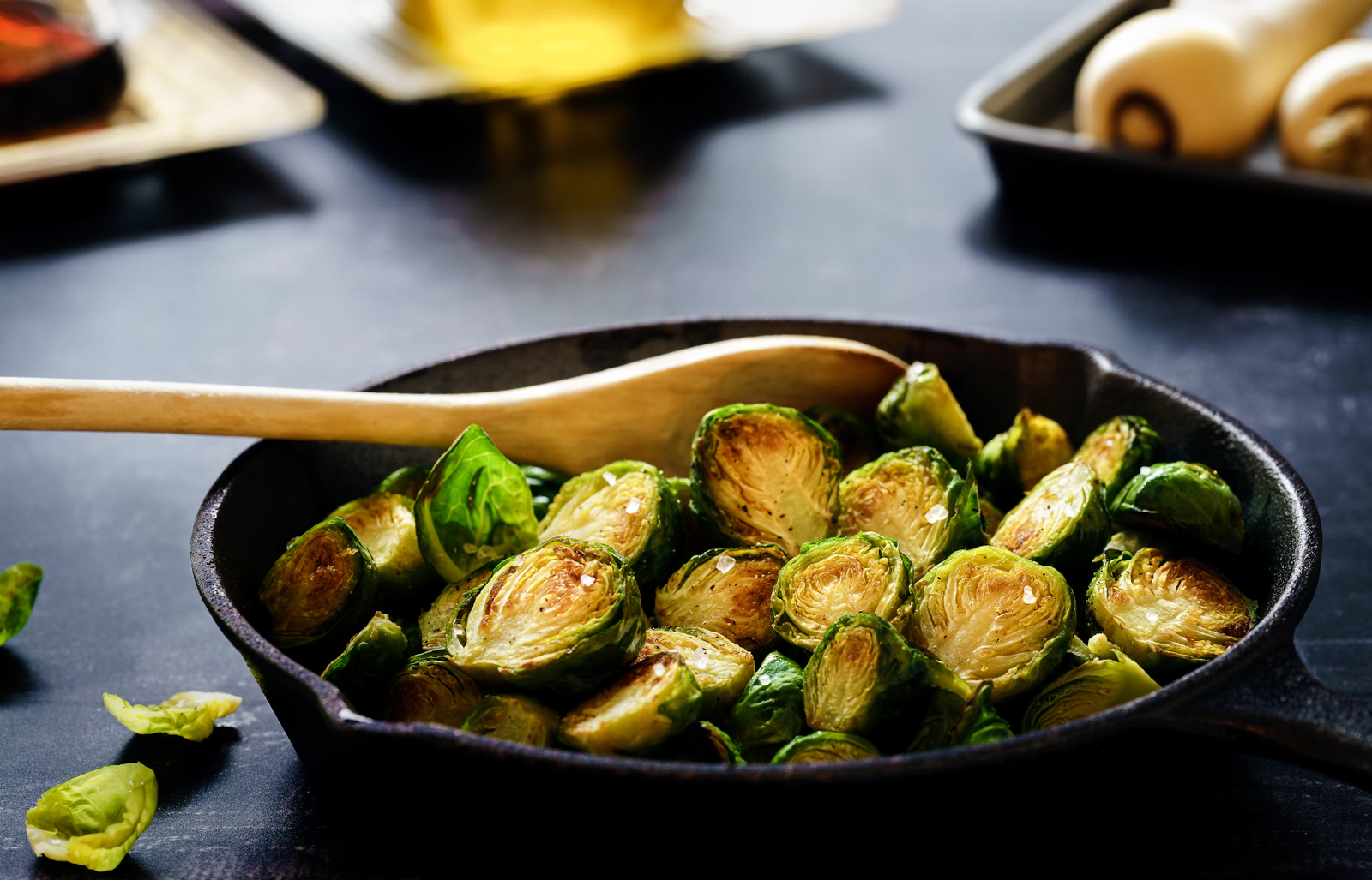Savor the Flavor: Thyme Infused Olive Oil Roasted Brussels Sprouts