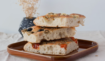 Elevate Your Baking Game: Crafting Focaccia with Thyme and Garlic Infused Olive Oil