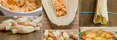 Pepper Tamales with Harissa Olive Oil